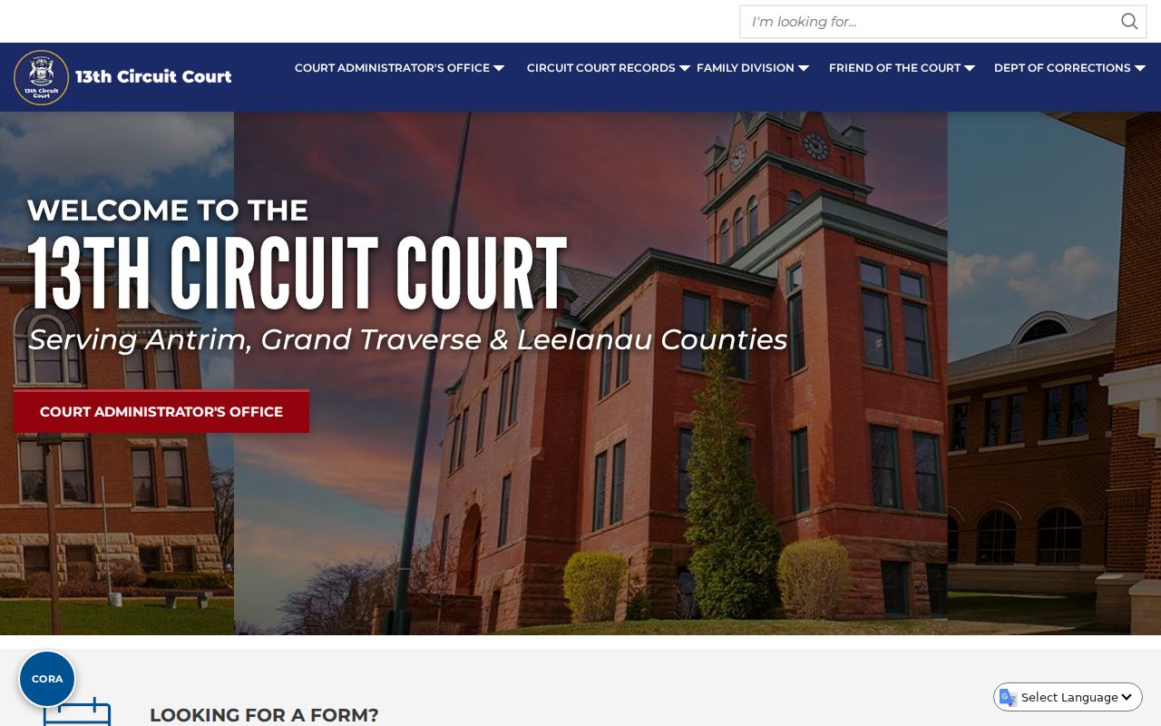 Grand Traverse County court docket access at the 13th Circuit Court